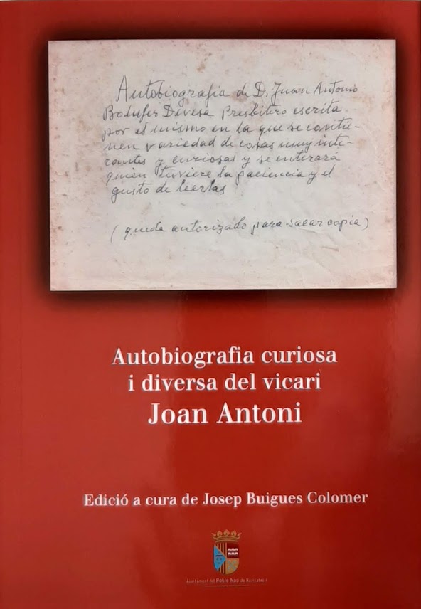 Autobiografia curiosa i diversa del vicari Joan Antoni